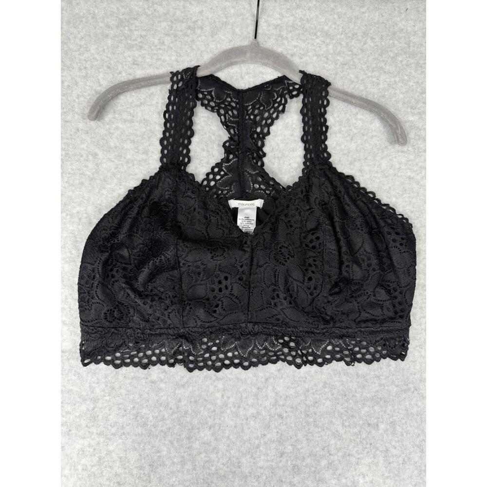 Maurice’s Black Lace Bralette Plus Size 1X No Pads